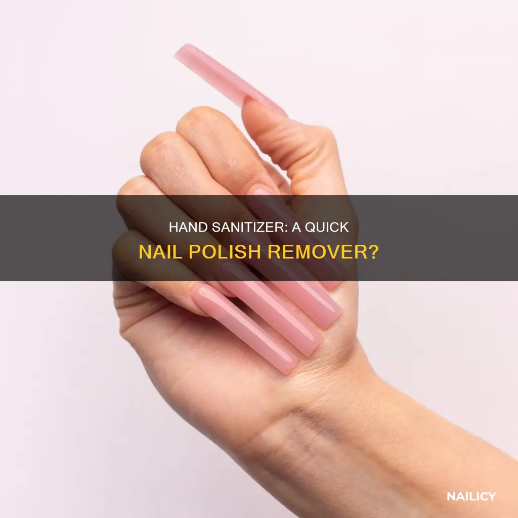 can hand sanitizer be used as nail polish remover