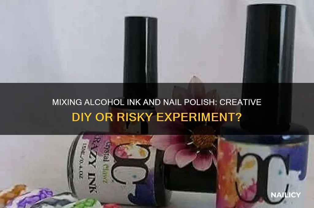 can i add alcohol ink to nail polish