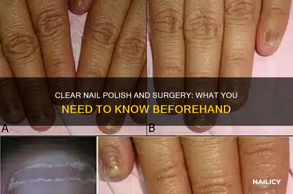 can i have clear nail polish for surgery