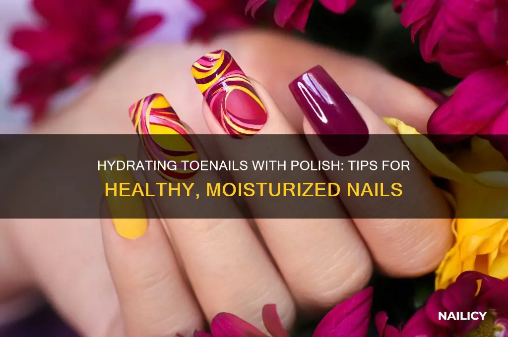 can i hydrate my toe nail with polish on them