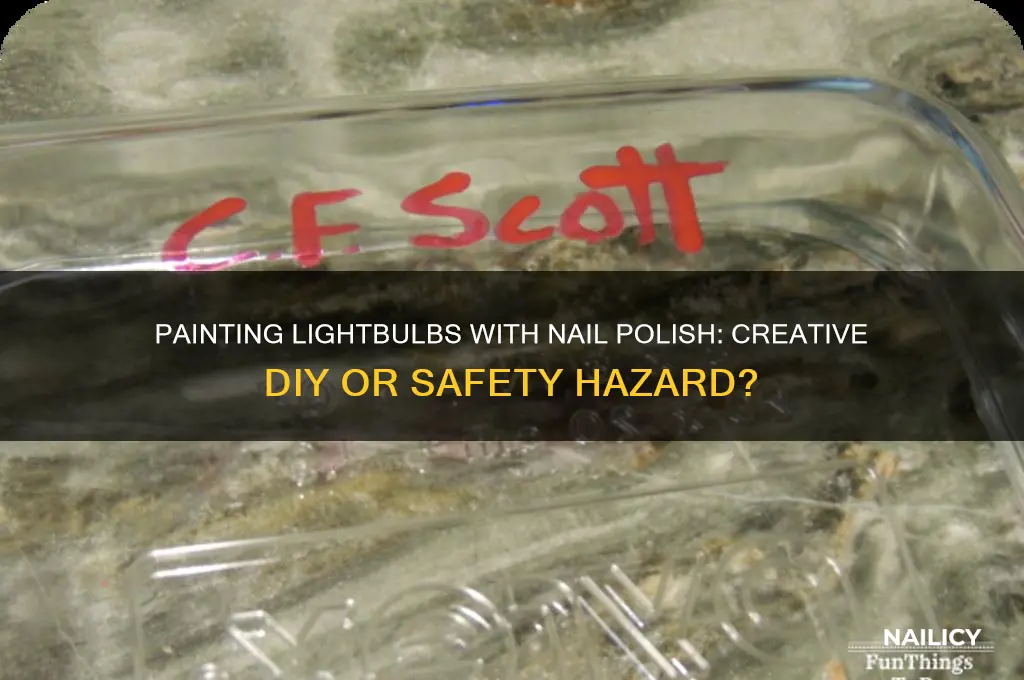 can i paint a lightbulb with nail polish