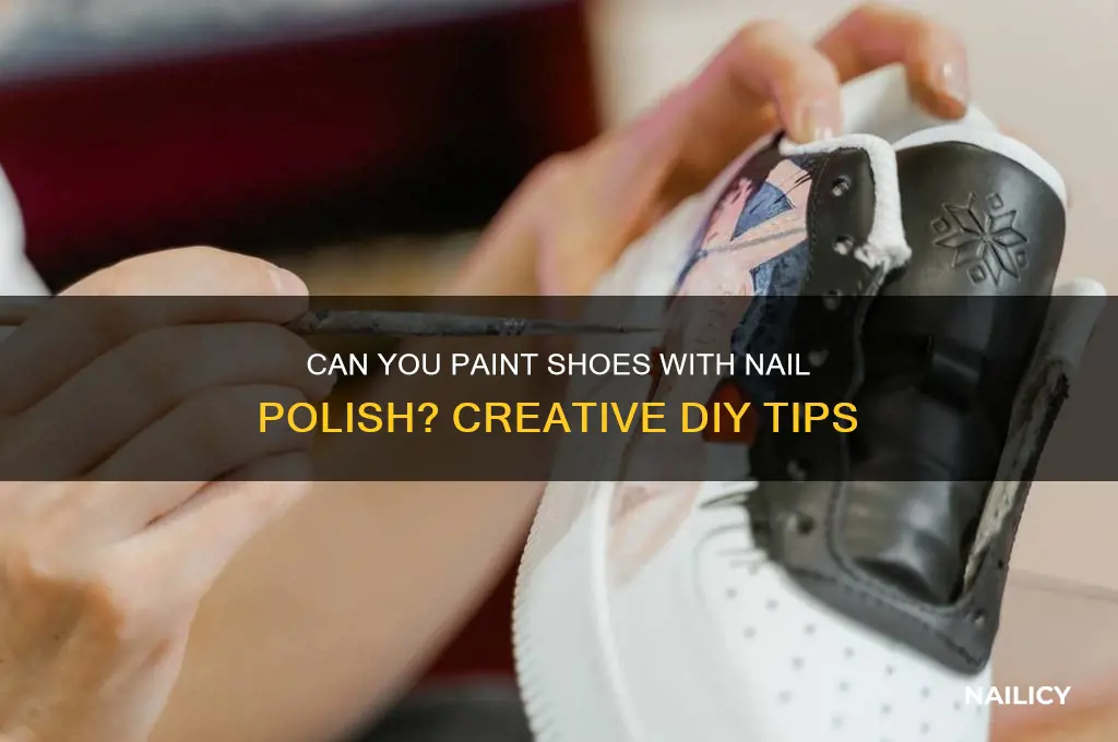 can i paint my shoes with nail polish