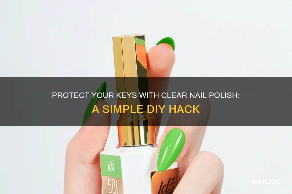 can i protect my keys with clear nail polish