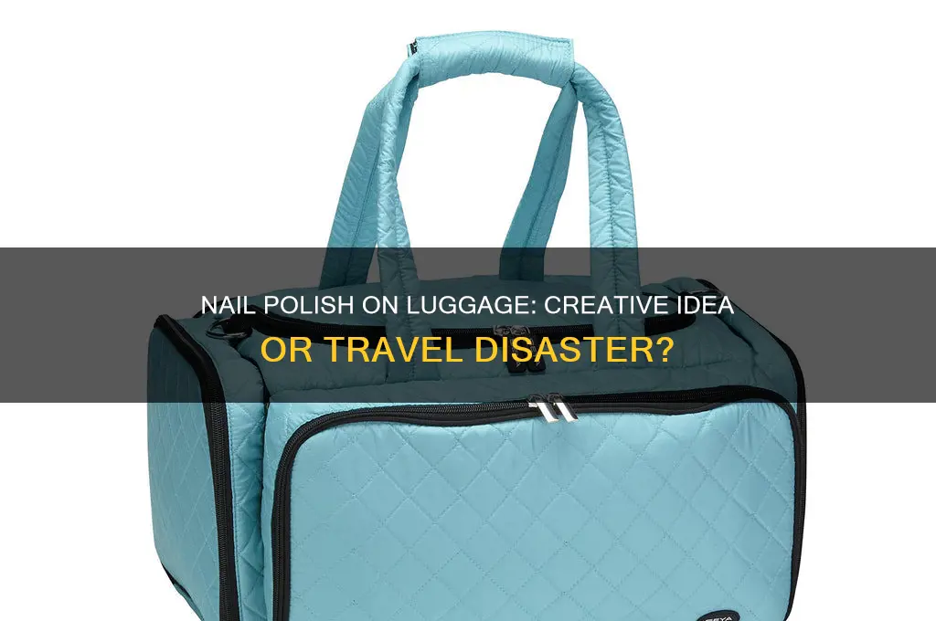 can i put nail polish on my luggage