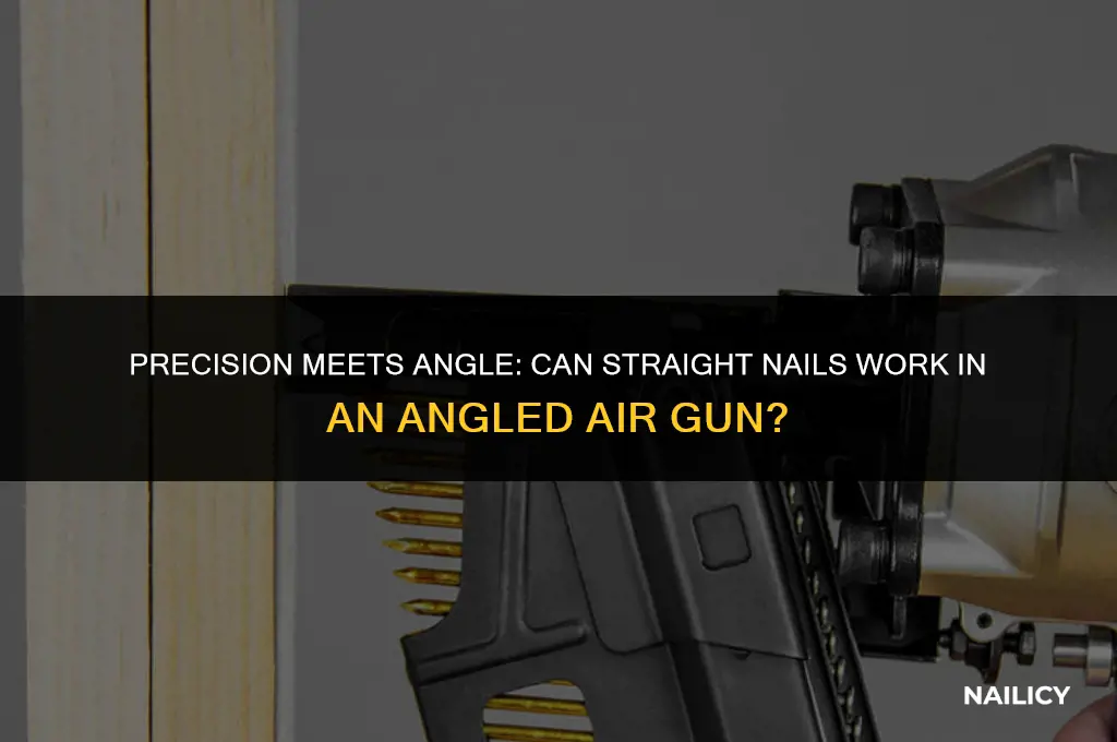 can i put straight nails on a angled airgun