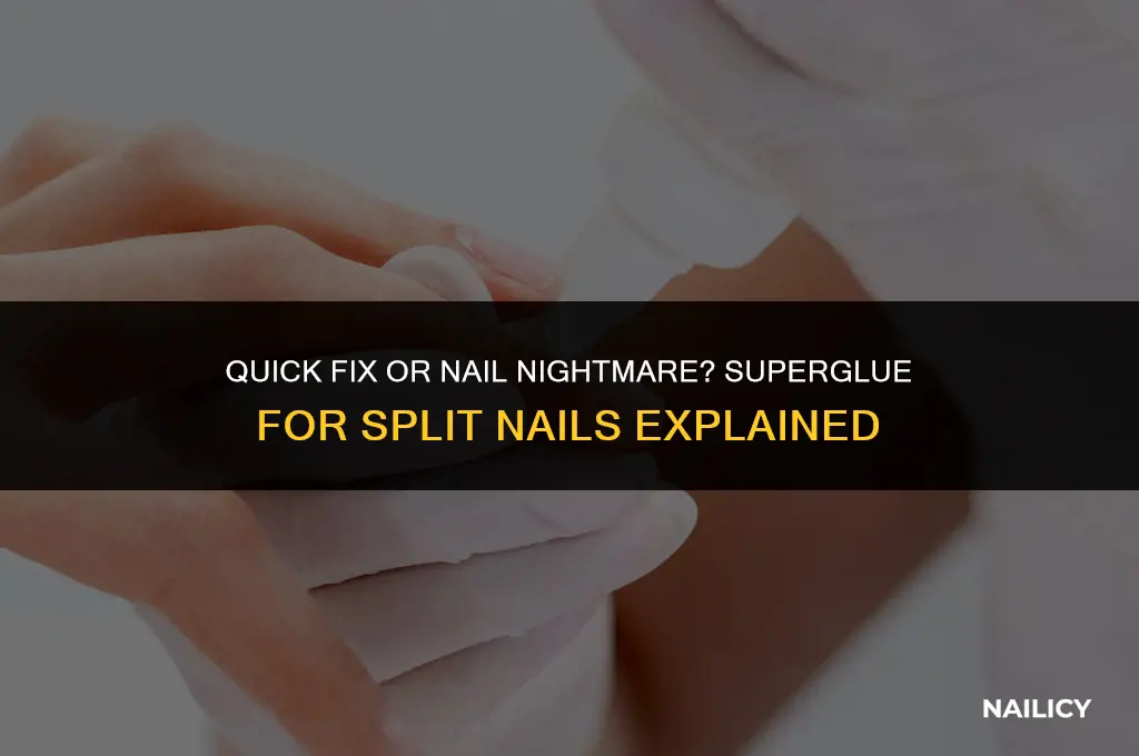 can i put superglue on a split nail
