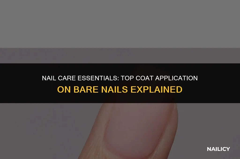 can i put top coat on bare nails