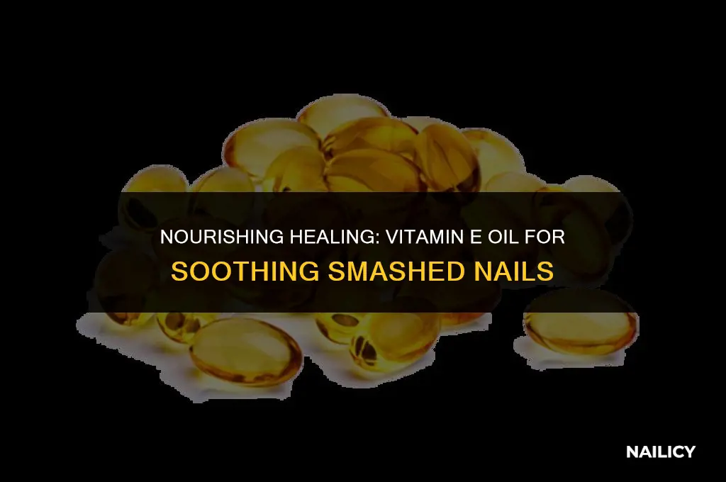 can i put vitamin e oil on smashed nail