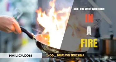 Safe Burning Practices: Wood with Nails in a Fireplace