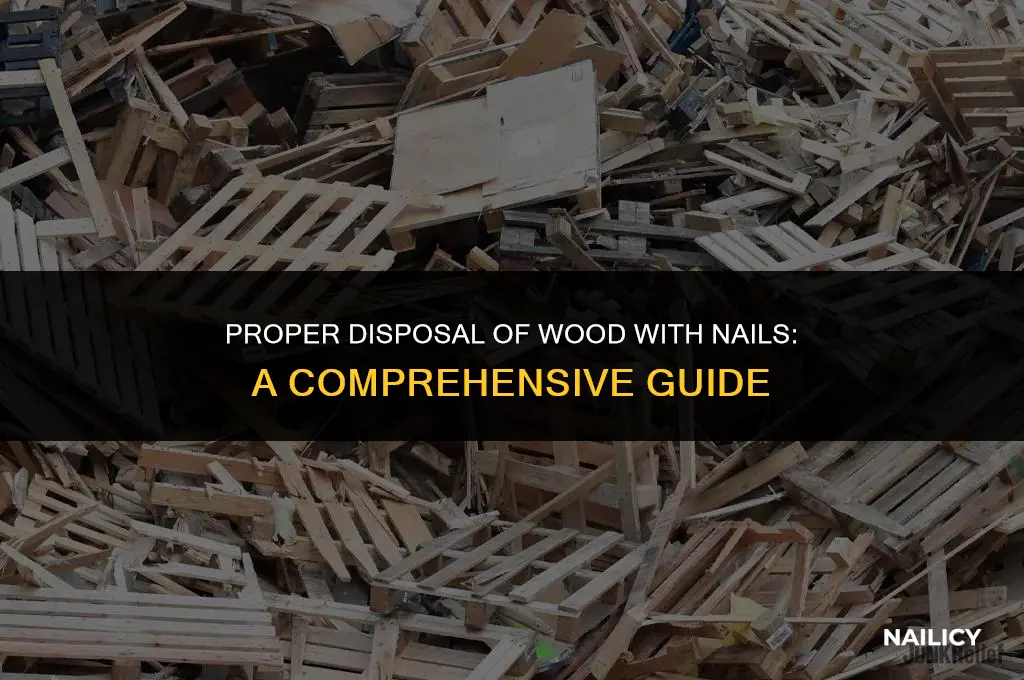 can i put wood with nails in garbage