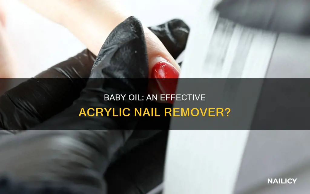 can i remove acrylic nails with baby oil