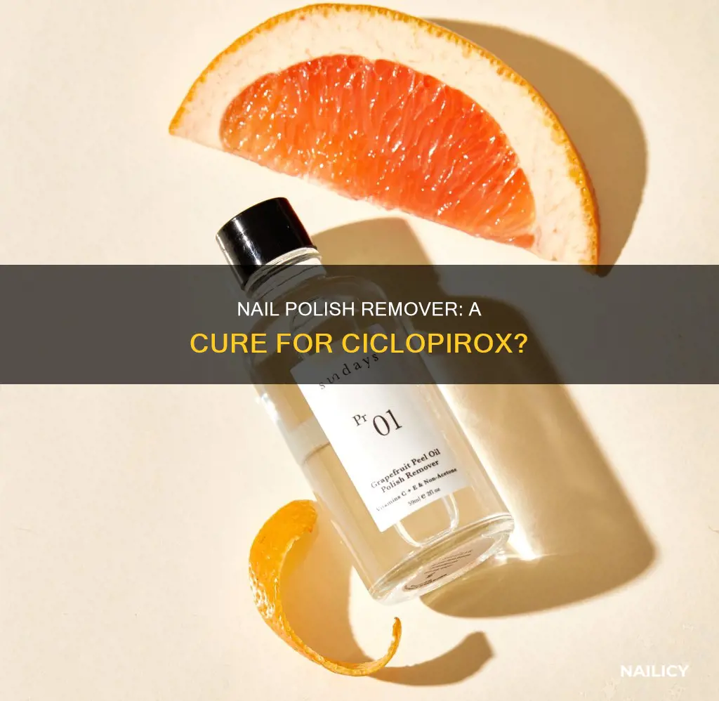 can i remove ciclopirox with nail polish remover