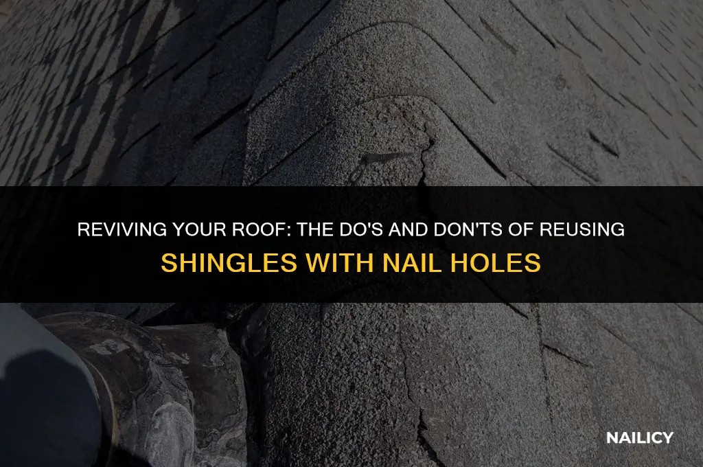 can i reuse shingles with nail holes