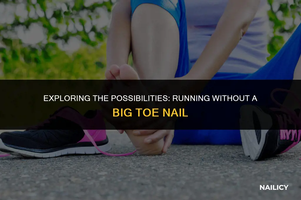 can i run without a big toe nail
