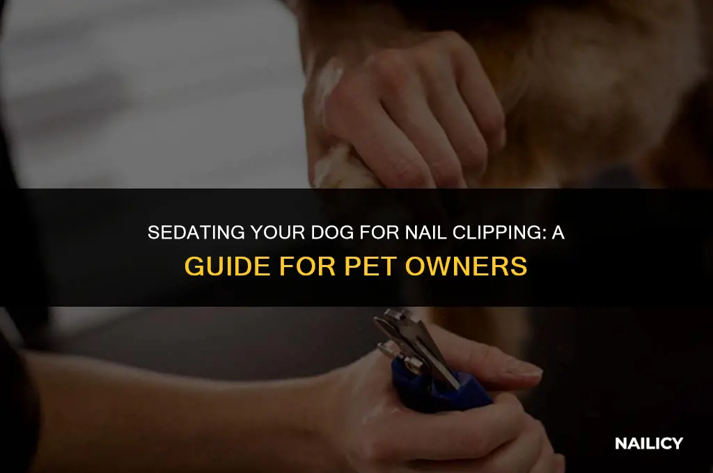can i sedate dog to clip nails