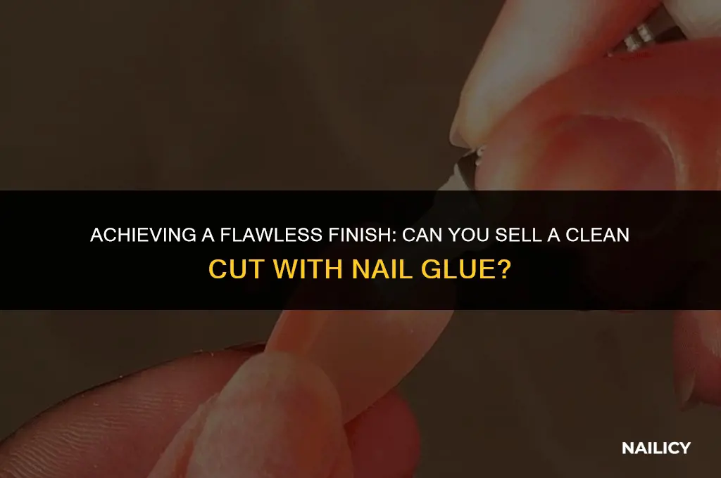 can i sel a clean cut with nail glue
