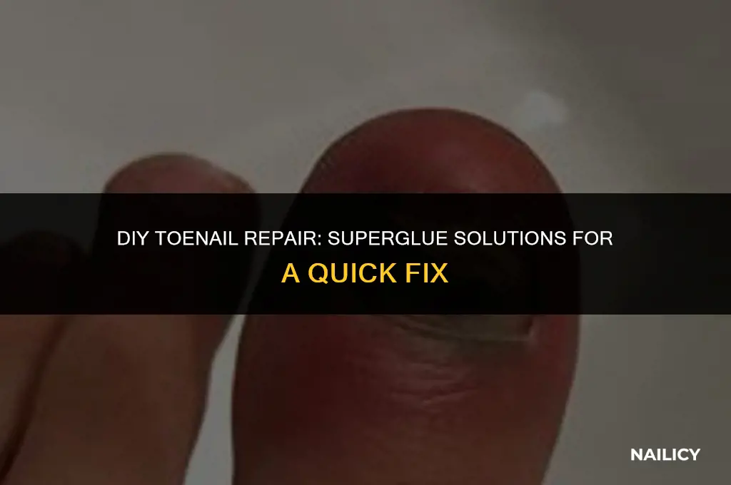 can i super glue my toe nail