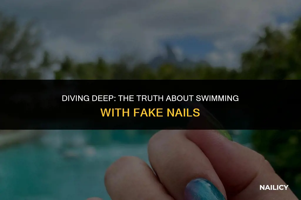 can i swim with fake nails