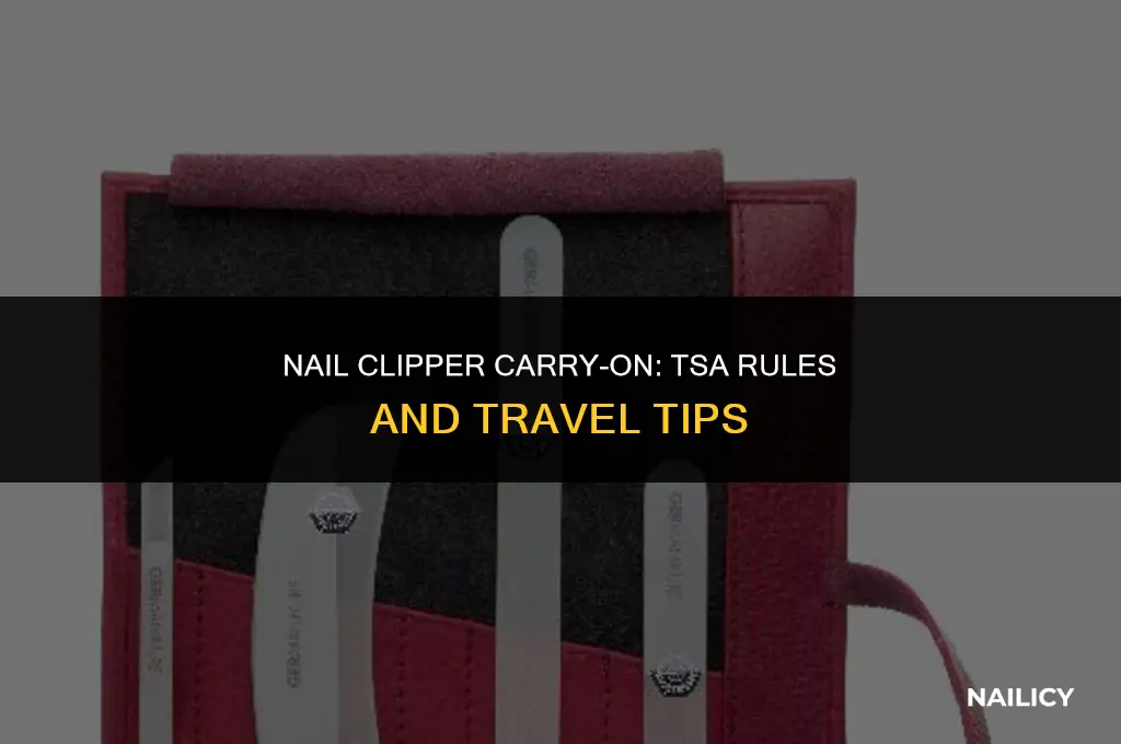 can i take a nail clipper in my carry on