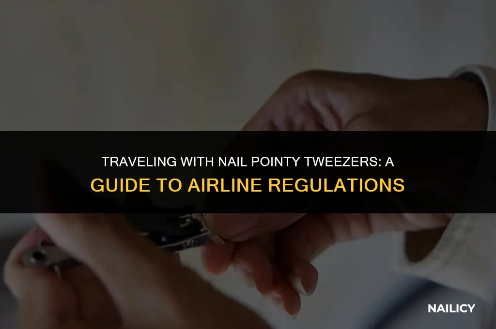 can i take nail pointy tweezerson a plane