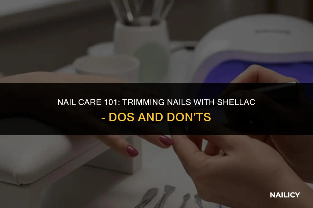can i trim my nails with shellac