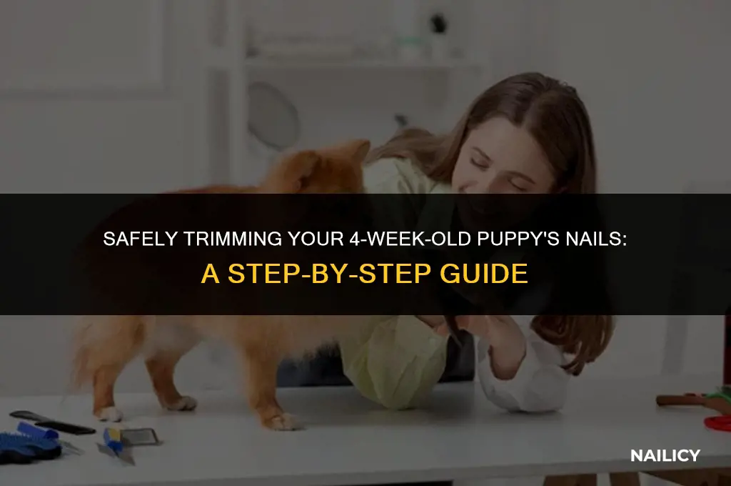can i trimming 4 week old puppy nails