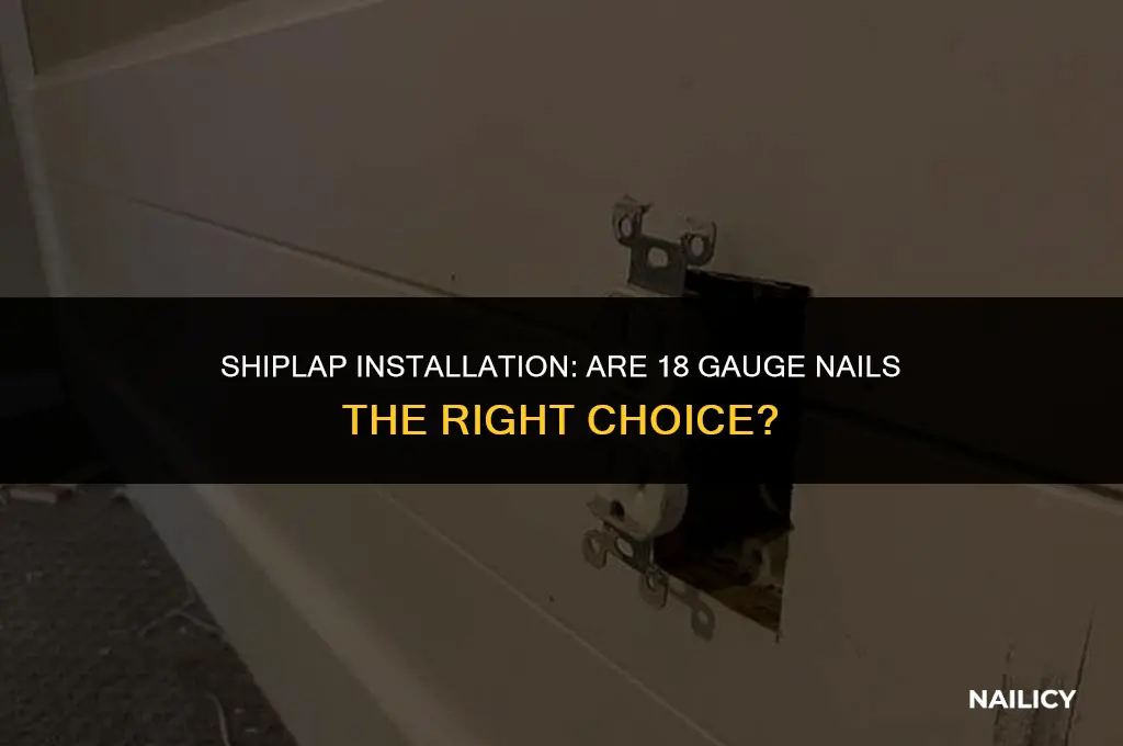 can i use 18 gauge nails for shiplap
