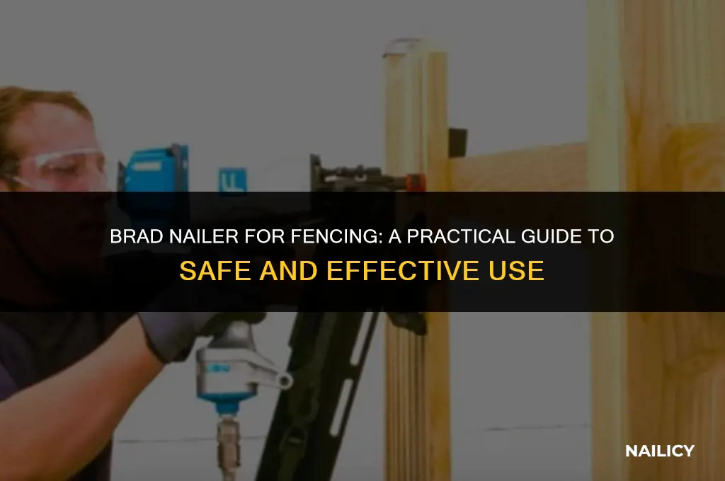 can i use a brad nailer for fencing