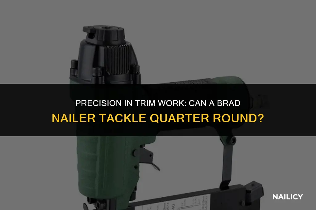 can i use a brad nailer for quarter round