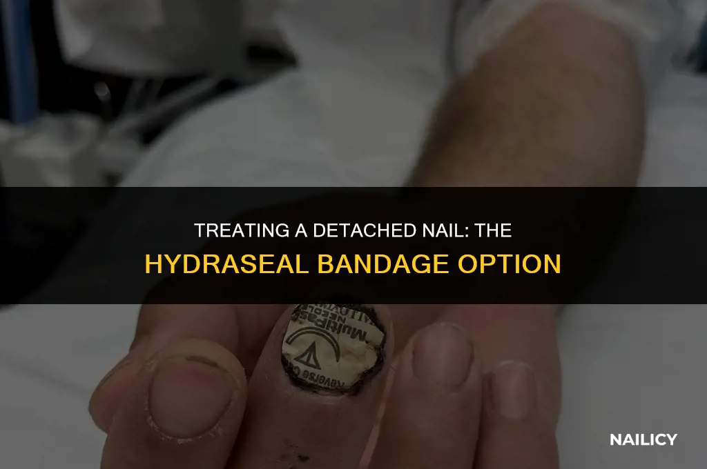 can i use a hydraseal bandage on a detached nail