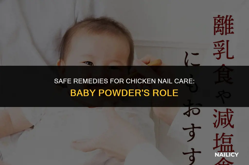 can i use baby powder on chickens bleeding nail