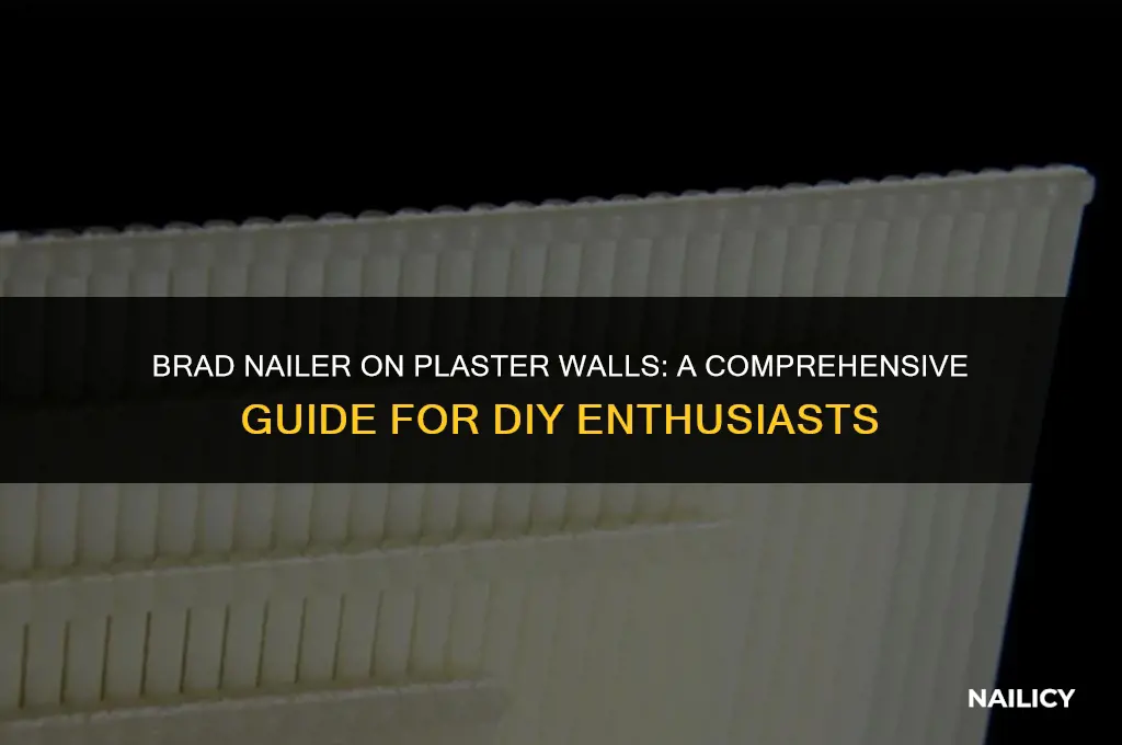 can i use brad nailer on plaster wall