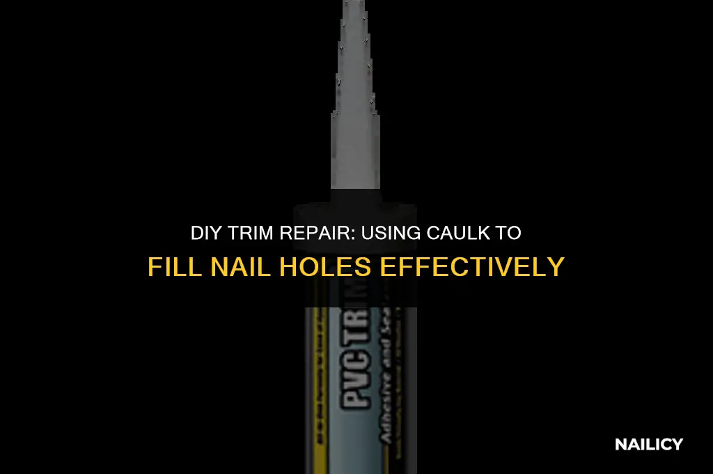 can i use caulk to fill nail holes in trim