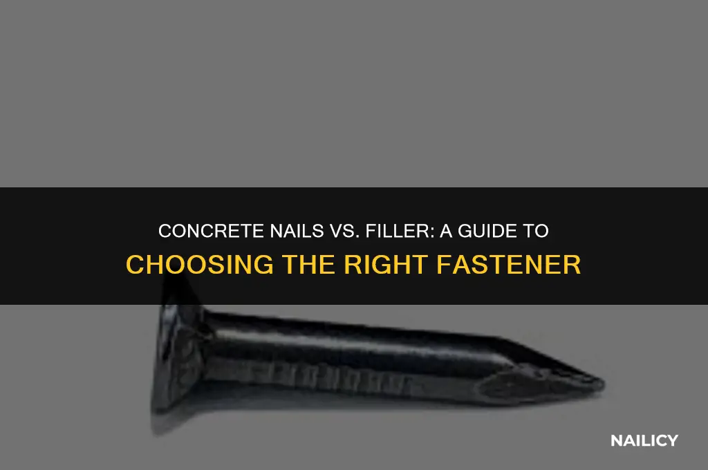 can i use concrete nails for concrete filler