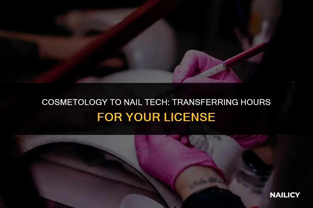 can i use cosmetology hours for nail technician license