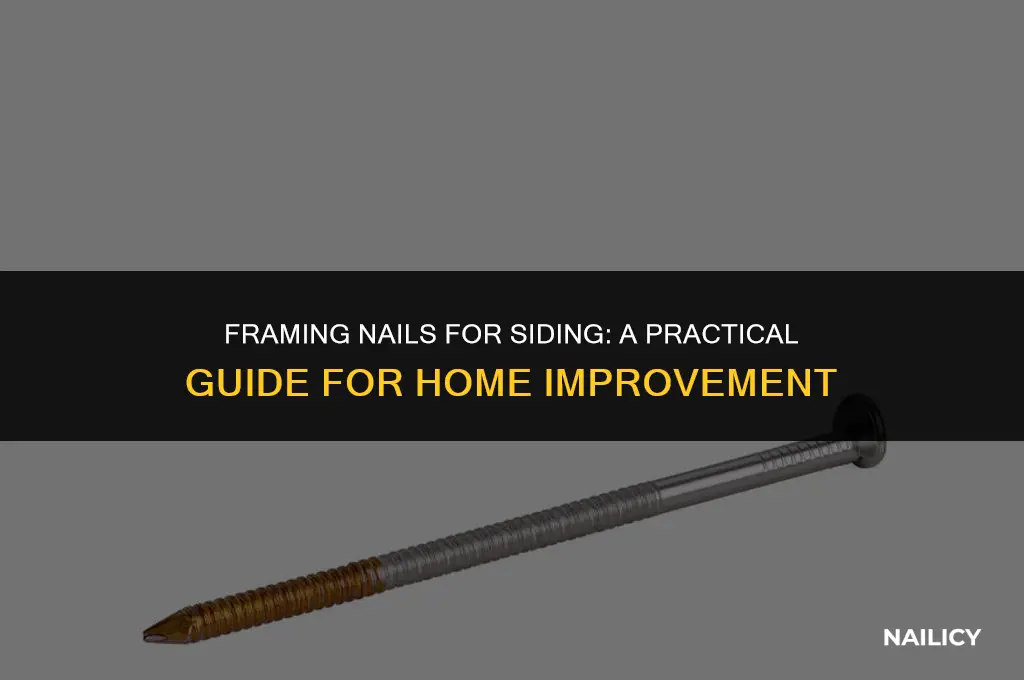 can i use framing nails for siding