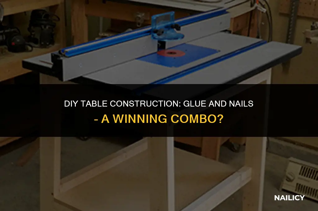 can i use glue and nails to build table