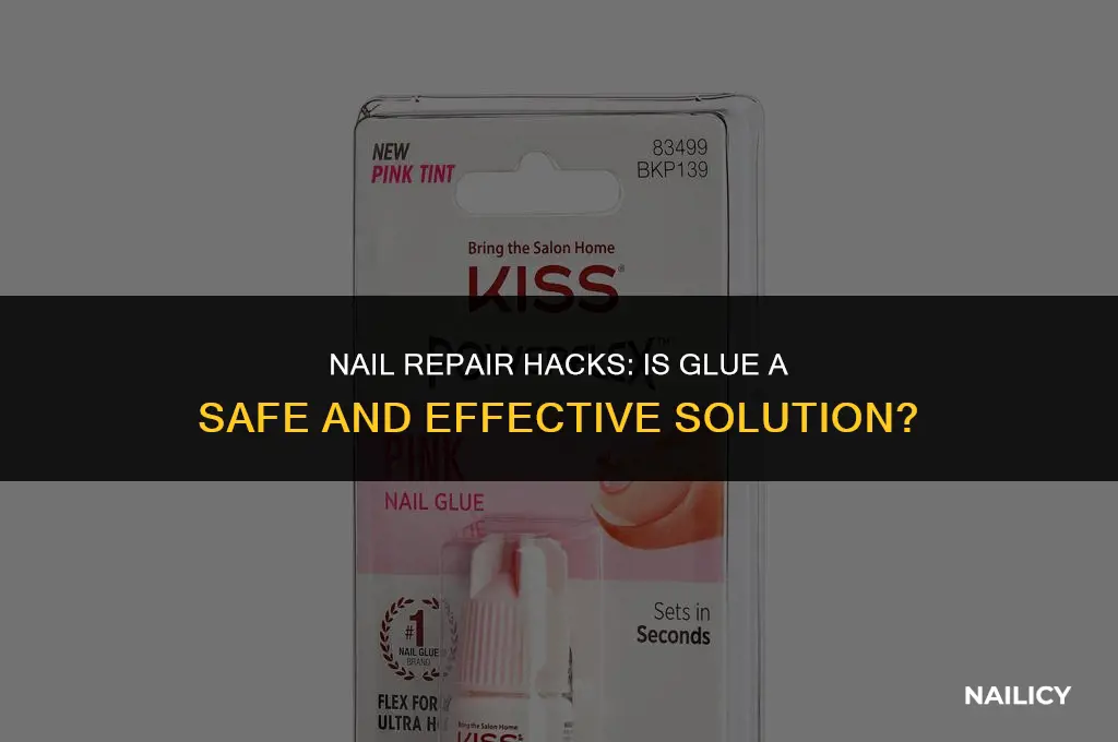 can i use glue to repair my nail