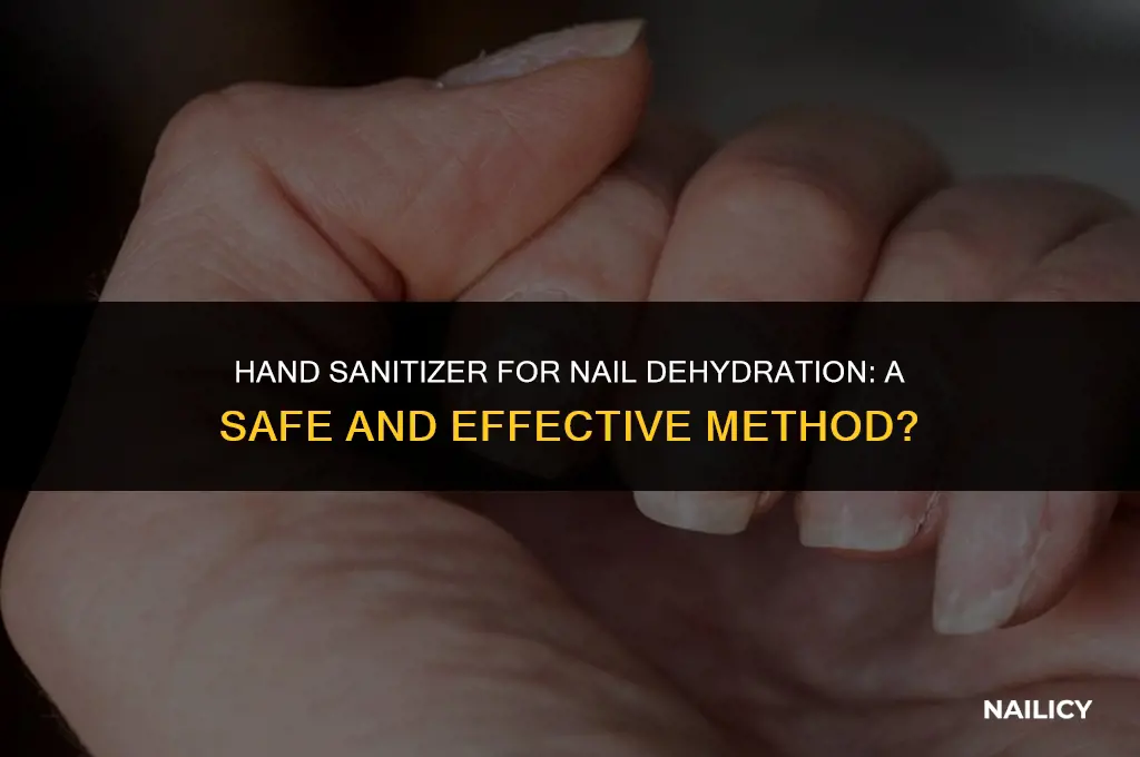 can i use hand sanitizer to dehydrate my nails