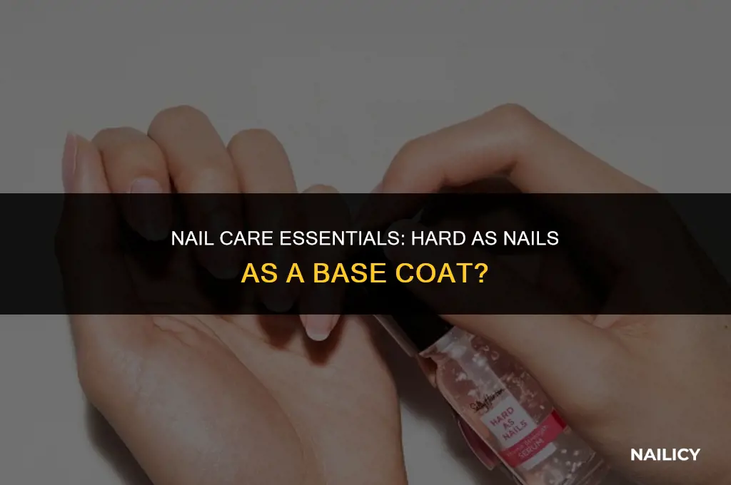 can i use hard as nails as a base coat