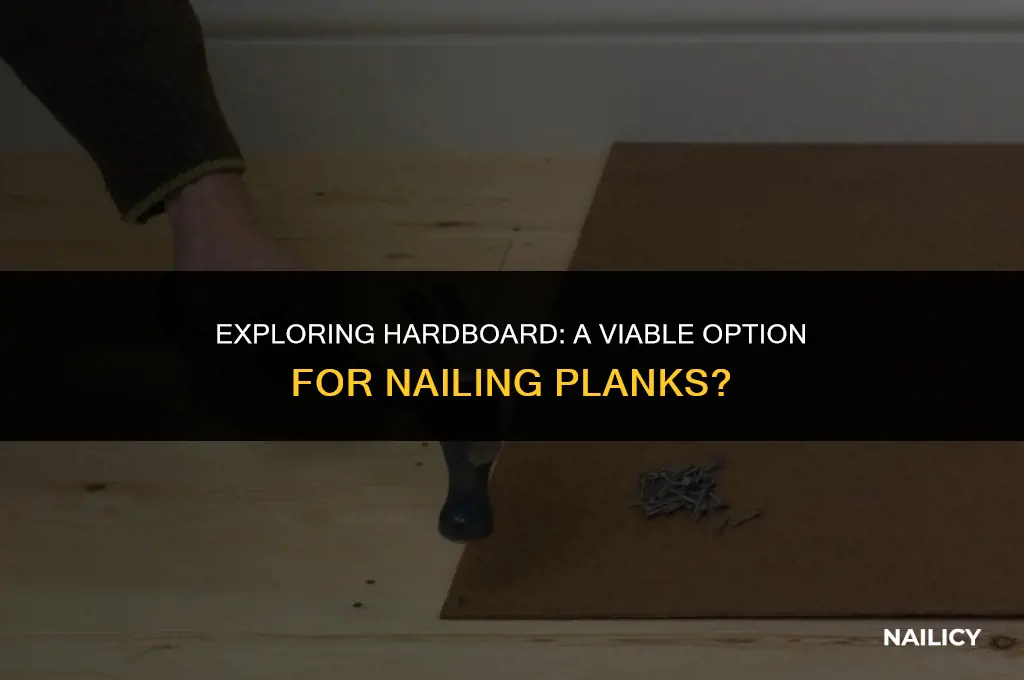 can i use hardboard for nailing planks too
