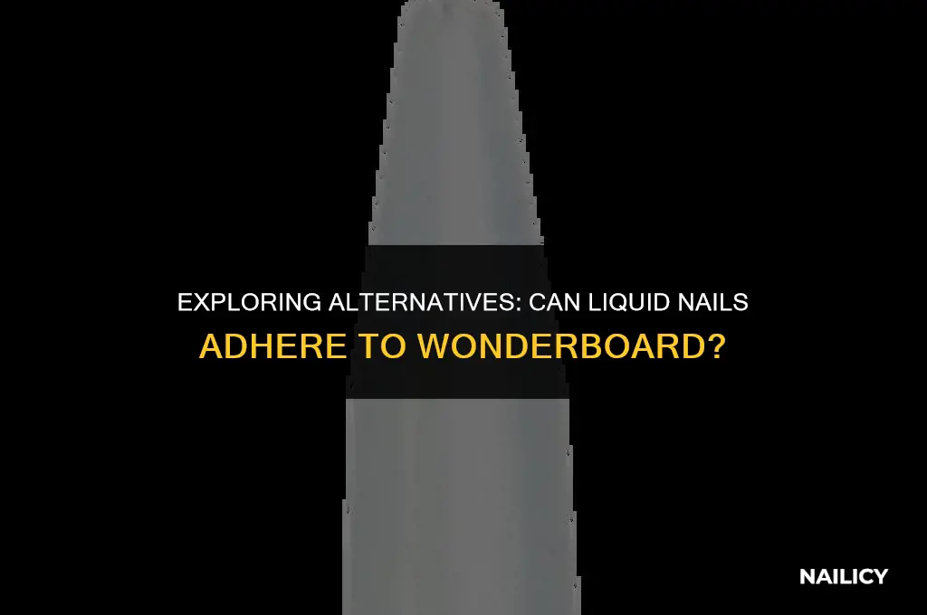 can i use liquid nail for wonderboard