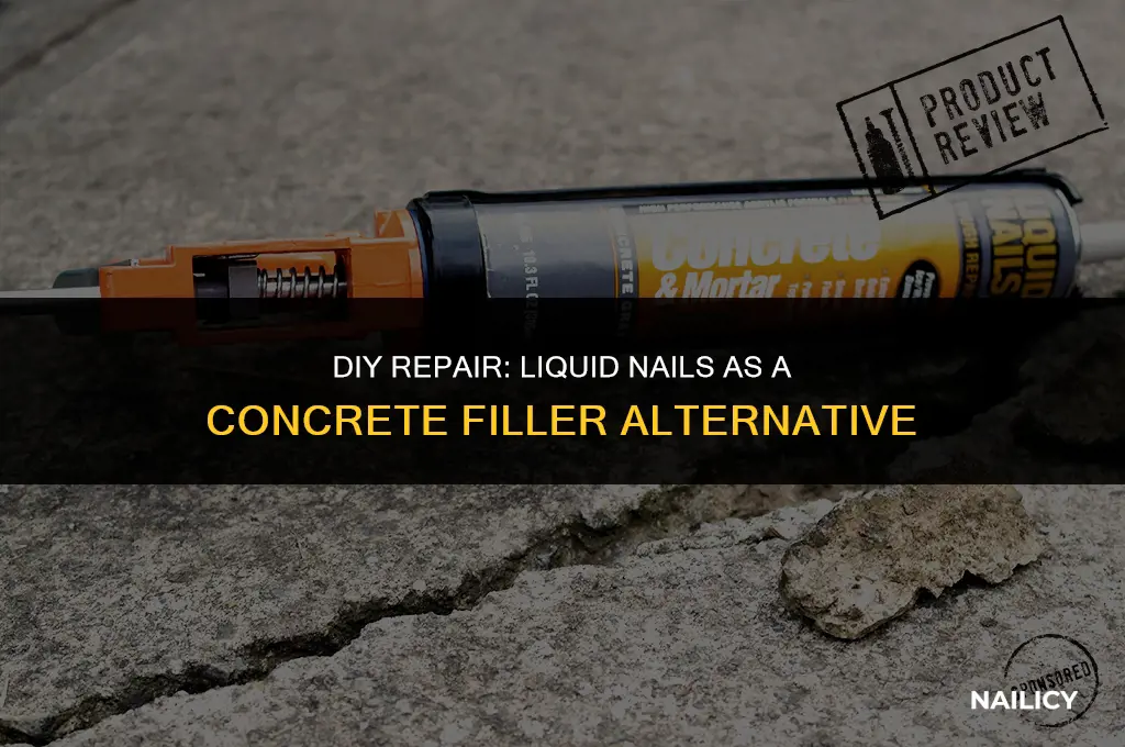 can i use liquid nails as concrete filler
