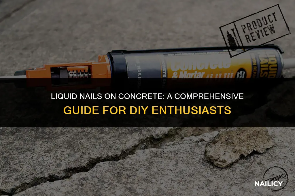 can i use liquid nails on concrete