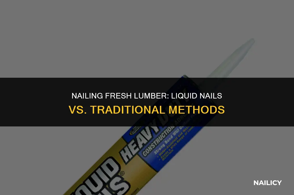 can i use liquid nails on fresh lumber