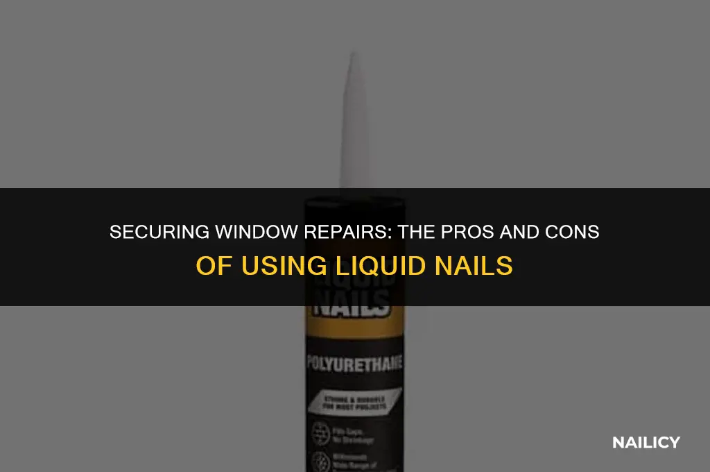 can i use liquid nails on windows
