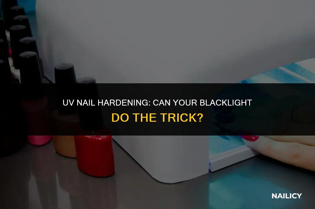 can i use my blacklight to ahrden nails