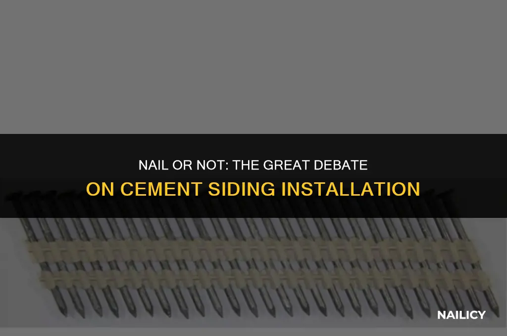 can i use nail for cement siding