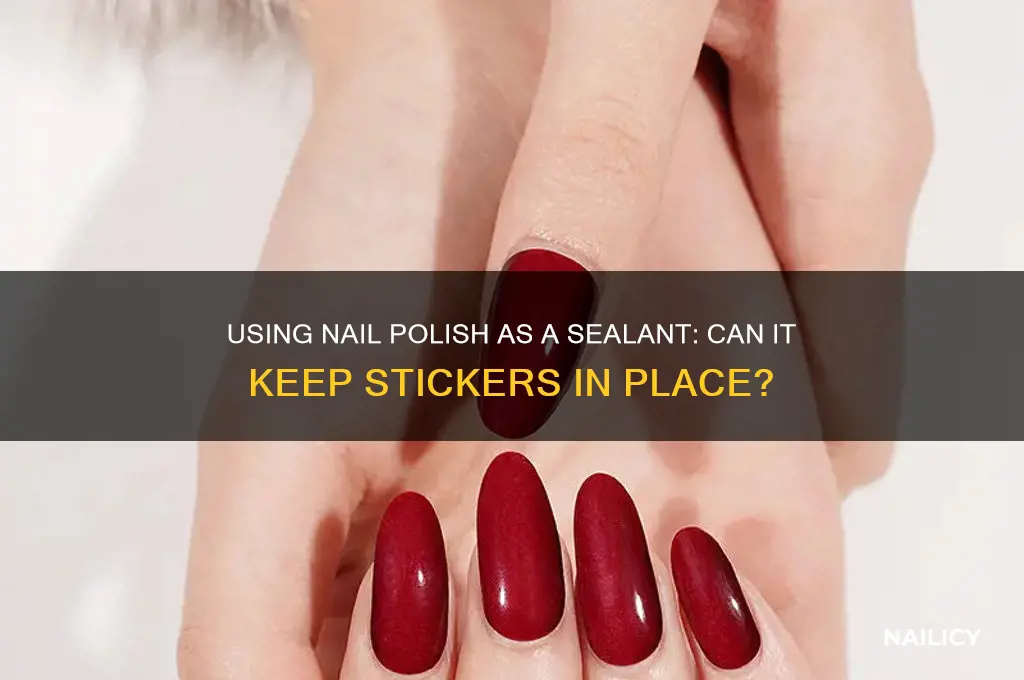can i use nail polish coat to make stickers stay