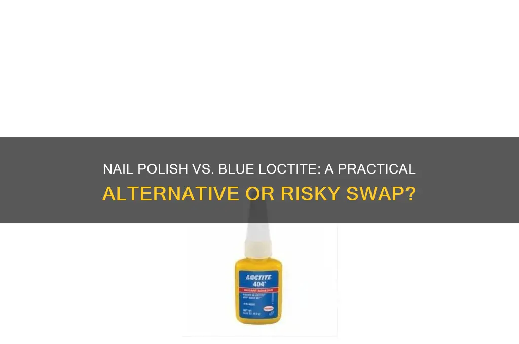 can i use nail polish in place of blue loctite